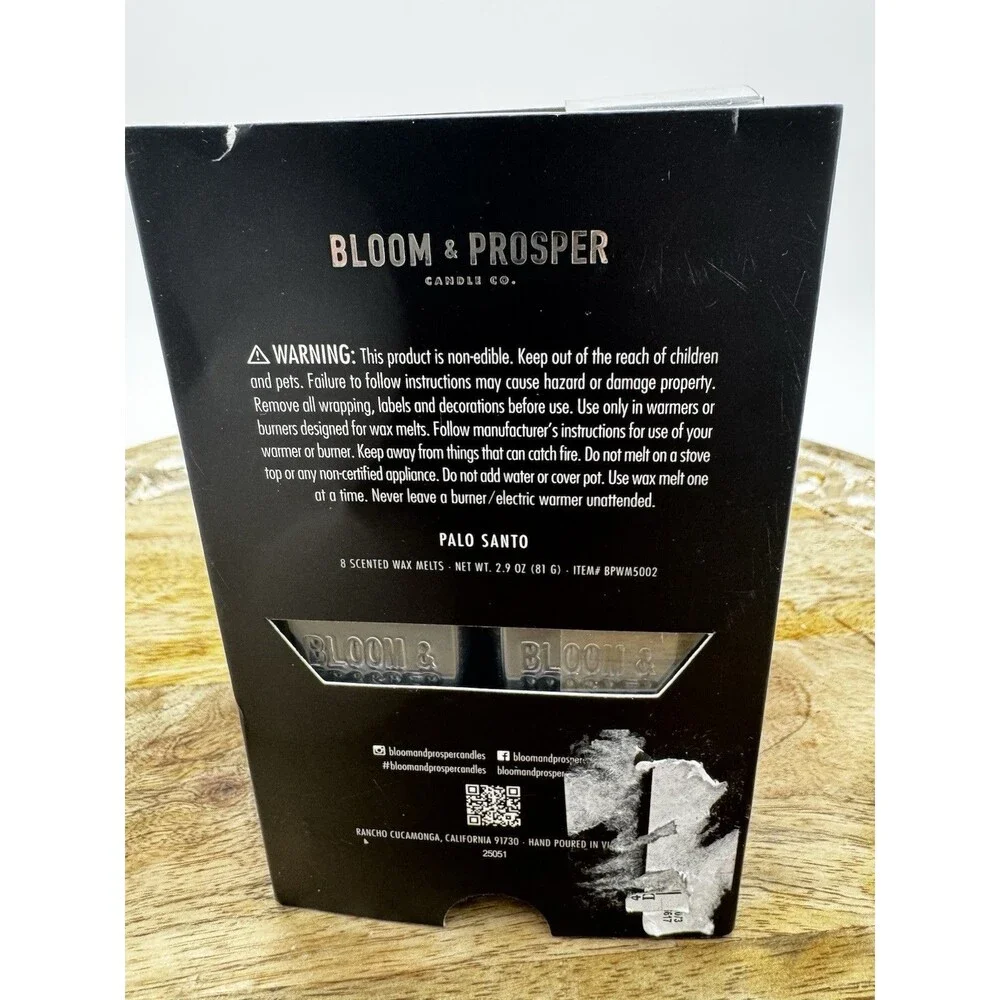 Bloom & Prosper Scented Wax Melts 3-Pack, Palo Santo, Quartz, Tabac, New - Picture 3 of 5